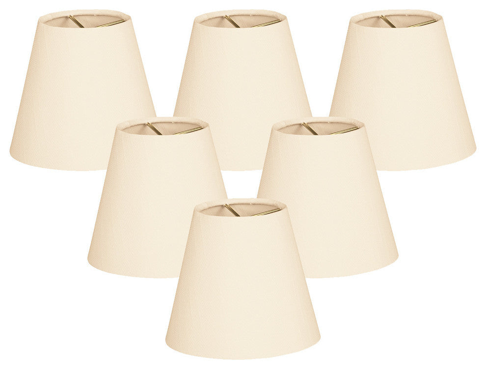 5" Hardback Empire Eggshell Chandelier Lampshade, Eggshell, Single