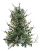 Country Mixed Pine Artificial Christmas Wall or Door Tree, Unlit, 3'x28"