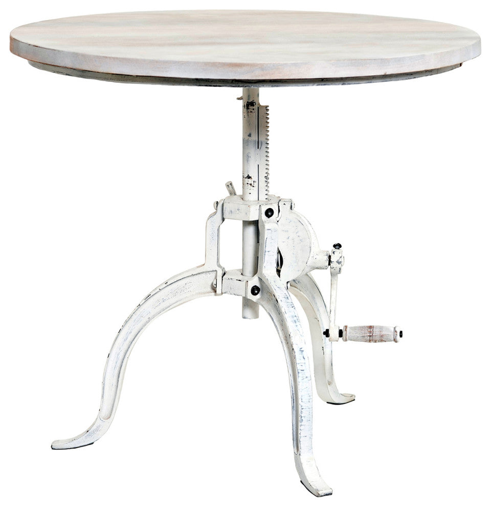 Riley Adjustable Height Rustic Hi-Lo Coffee Table, Whitewash