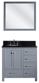 Caroline Avenue 36" Single Bathroom Vanity Set Espresso, Granite Top