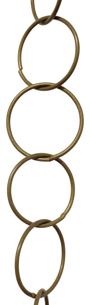 Brass Round Chandelier Chain, Various Finishes, 2 Sizes, Antique Brass, W27