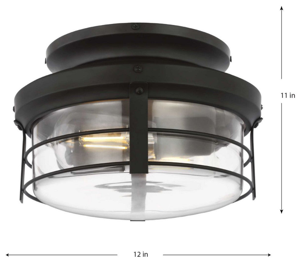 Springer II Collection Antique Nickel Rustic Light Kit for Ceiling Fan, Architectural Bronze