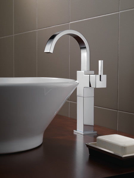 Delta Vero Single Handle Vessel Bathroom Faucet, Chrome, 753LF