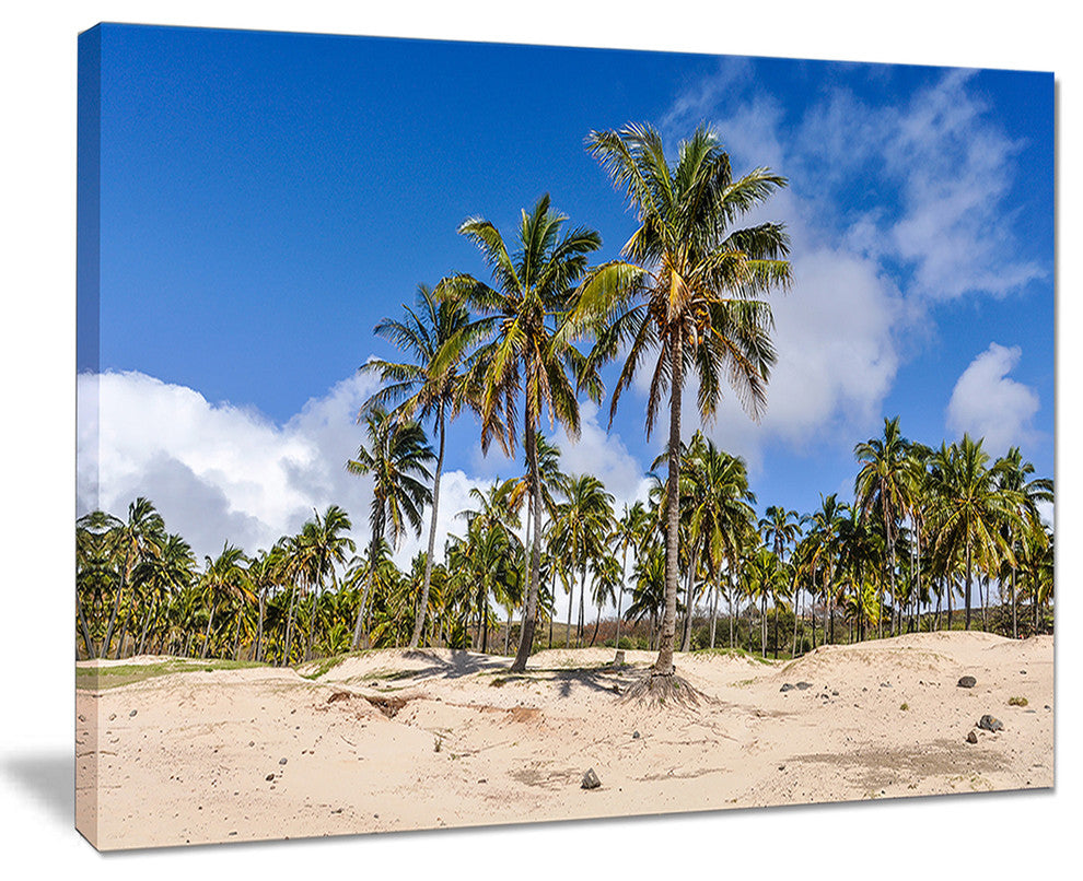 "Anakena Beach in Easter Island" Canvas Print