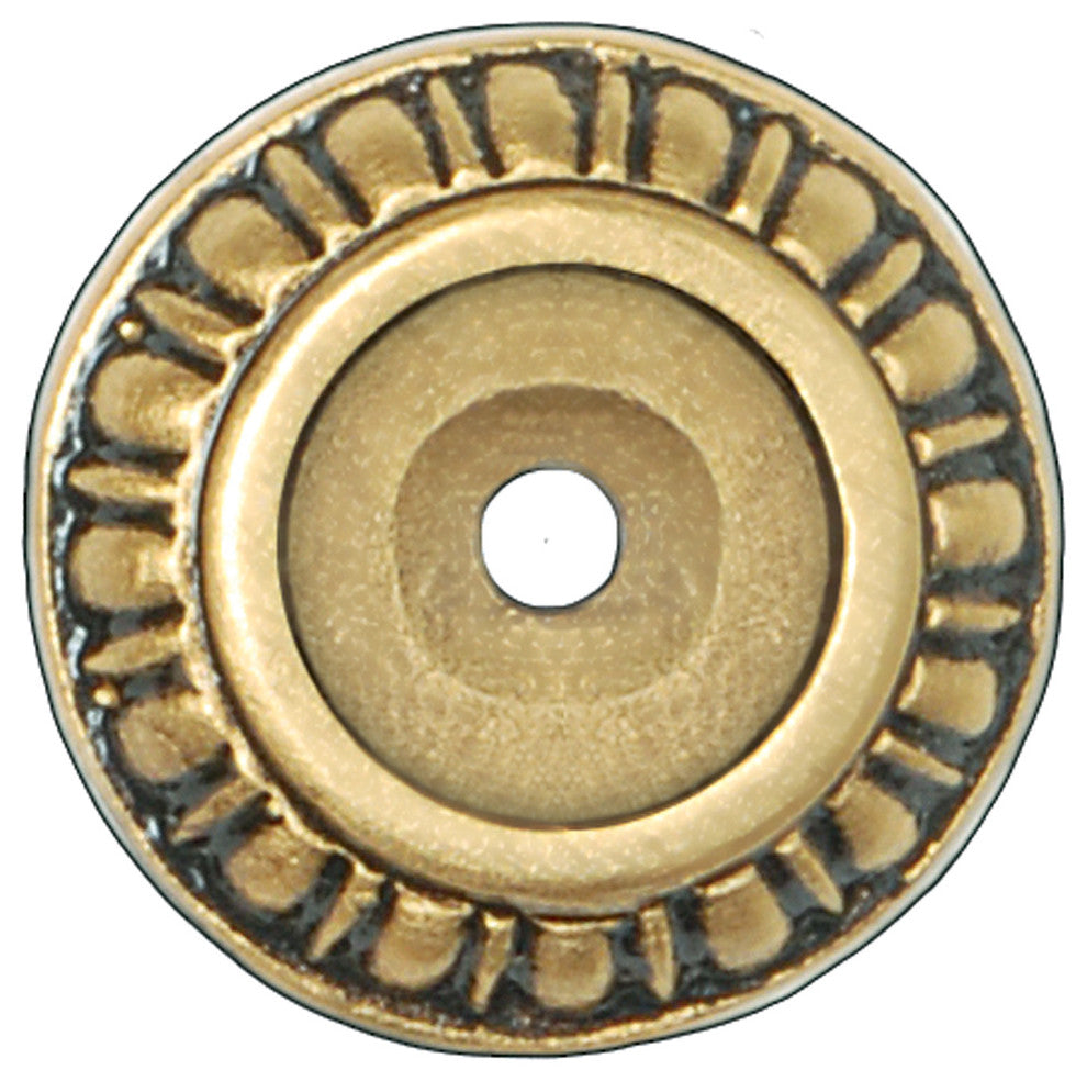 Kensington Back Plate Antique Pewter, 24k Satin Gold