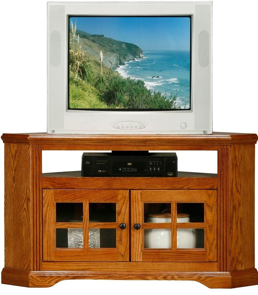 Eagle Furniture Oak Ridge 40" Corner TV Cart, Medium Oak