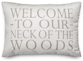 Welcome on White 14x20 Indoor/Outdoor Pillow