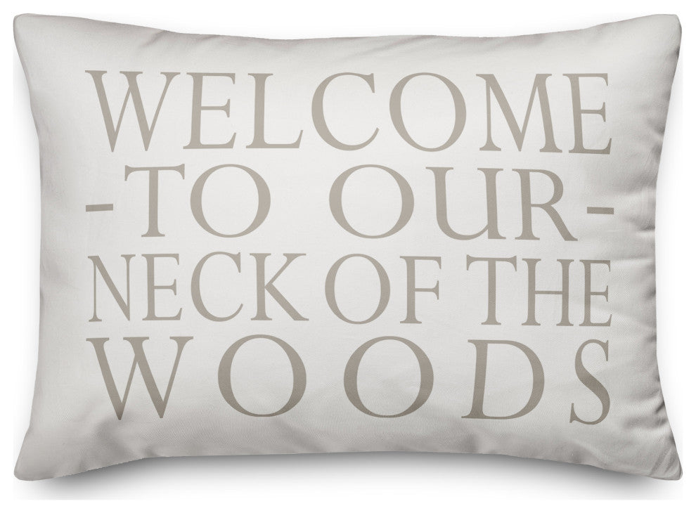 Welcome on White 14x20 Indoor/Outdoor Pillow