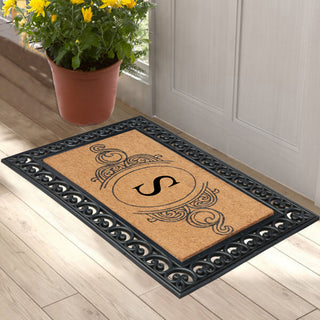 A1HC Heavy Duty Single/Double Rectangle Doormat Black/Beige, 30"x48", S