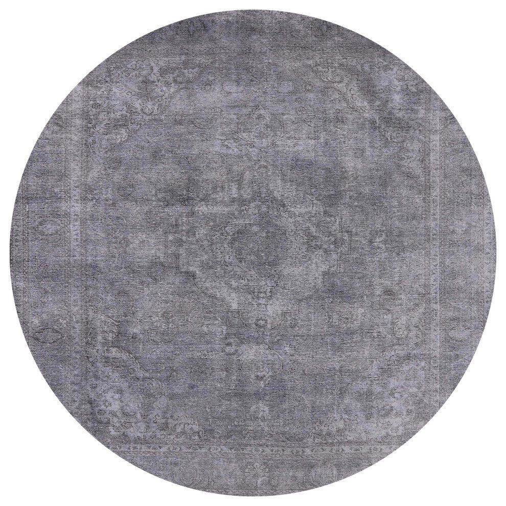 Ahgly Company Indoor Round Mid-Century Modern Area Rugs, 8' Round