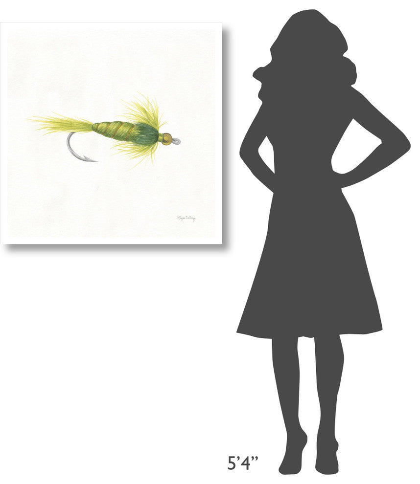 "Gone Fishin IV" Digital Paper Print by Elyse DeNeige, 32"x32"