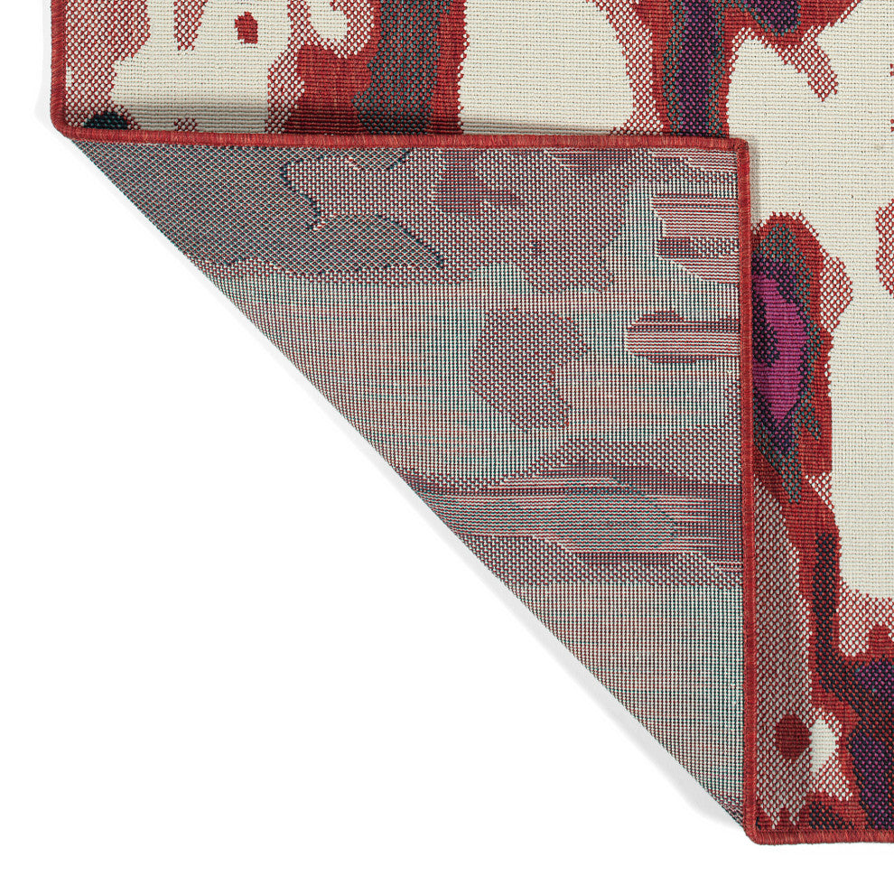 Pianta Red 3'11" x 5'7" Rectangle Area Rug