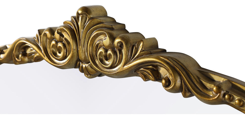 Home Living Vintage Resin Mirror 33x36, Antique Brass