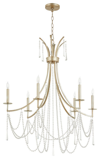 Quorum 628-6-60 6-Light Chandelier, Antique Silver
