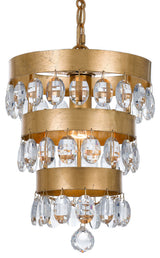 Perla 1-Light Mini Chandelier, Antique Gold