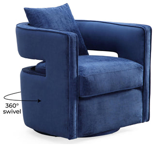 Kennedy Navy Swivel Chair - Navy