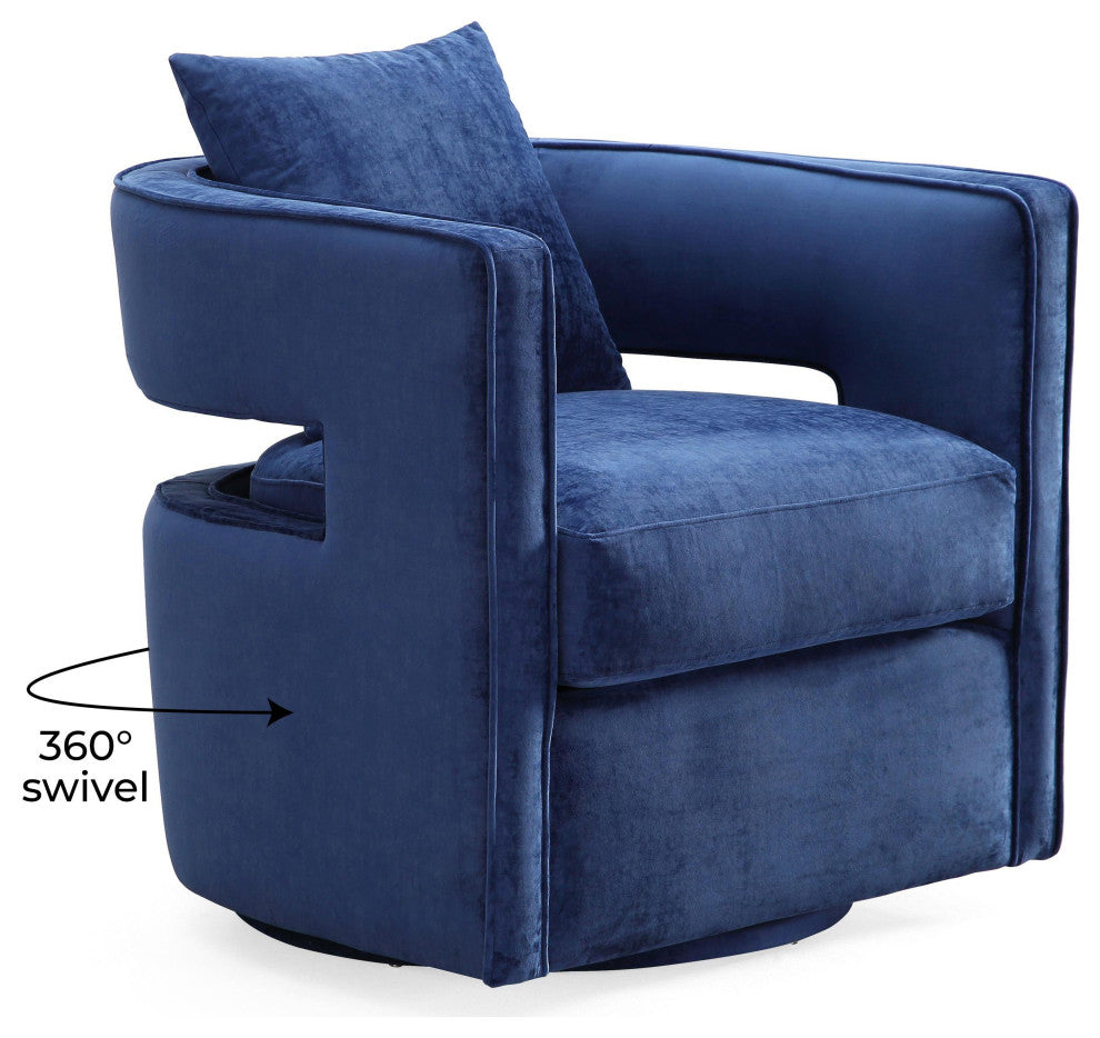 Kennedy Navy Swivel Chair - Navy