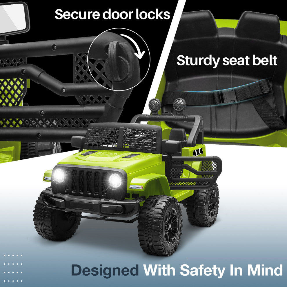 12V Battery Powered Electric Ride-On SUV MP3, Bluetooth, Green