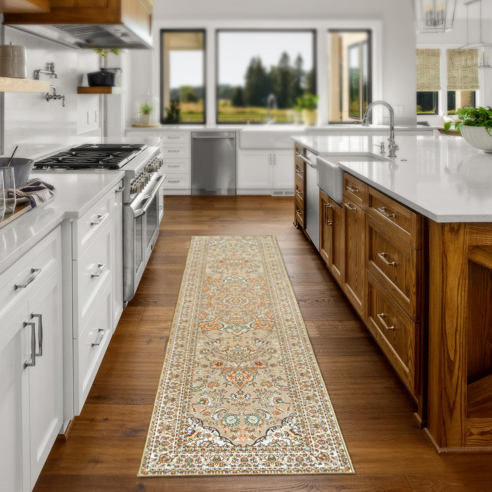 My Magic Carpet Kenya Beige Rug, 2.5'x10'