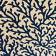 Plutus Sapphire Vines Blue, cream Floral Luxury Throw Pillow, 26"x26"