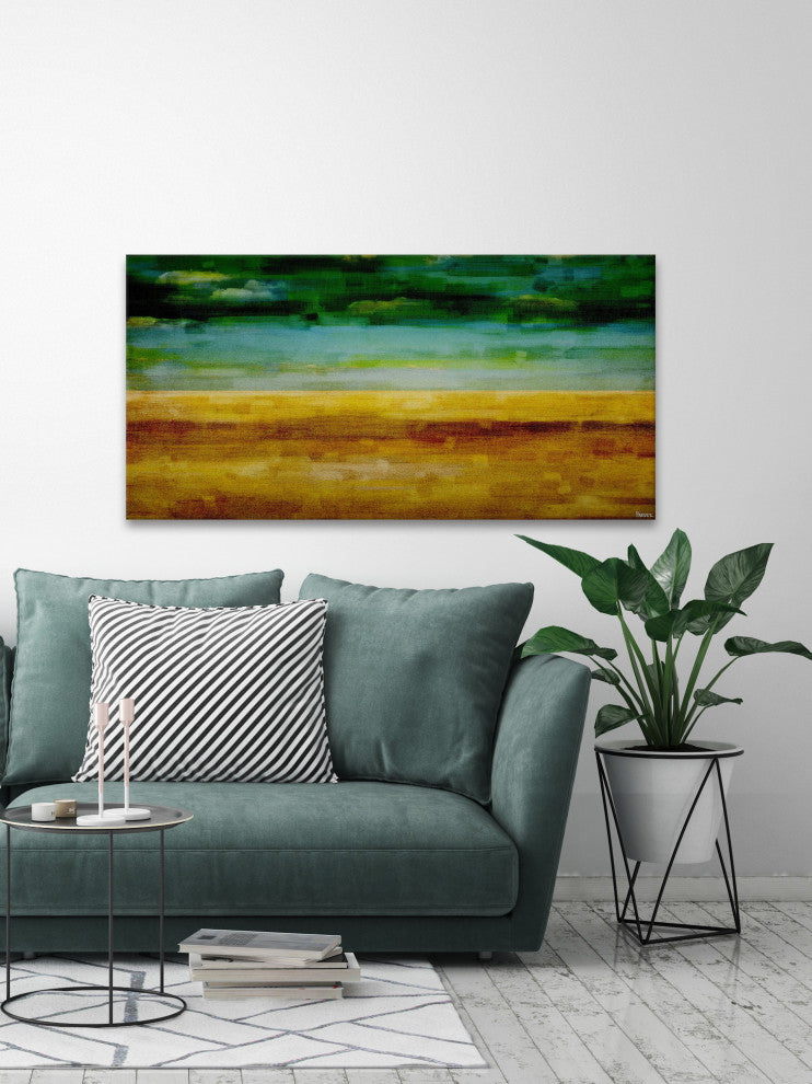 "Emerald Desert" Print on Canvas, 36"x18"
