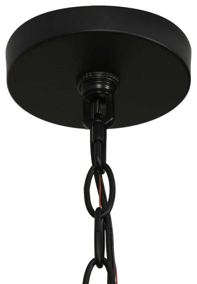 LNC Tucana 5-Light Matte Black and Polished Gold Modern/Contemporary Chandelier
