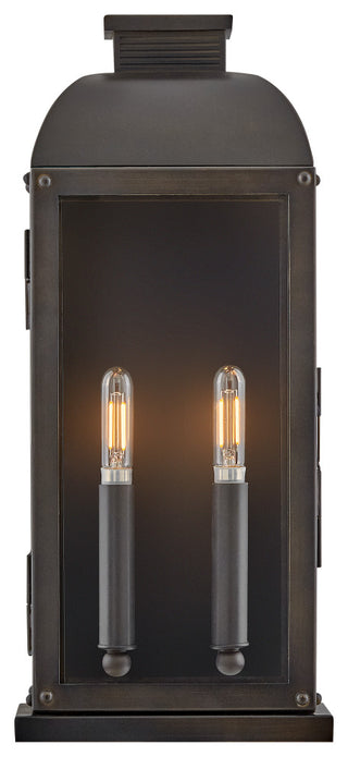Hinkley Tiverton Medium Wall Mount Lantern, Dark Oxidized Brass