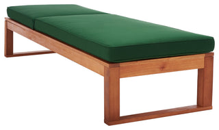Safavieh Solano Sunlounger, Natural Wood/Green