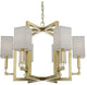 Crystorama 8886-AG, 6-Light Chandelier, Aged Brass