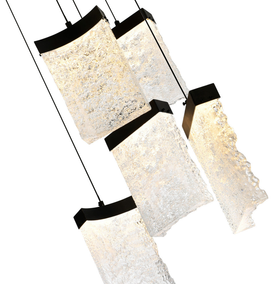 Lava Integrated LED Black Mini Pendant