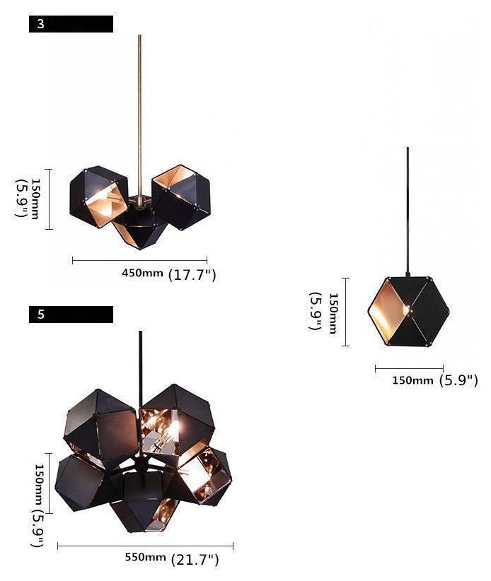MIRODEMIÂ® Gars White/Black Pendant Lighting for Kitchen, White/Golden, 5 Heads