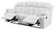 Springfield Reclining Sofa, White Faux Leather