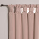 BANDTAB -Thermal Insulated Blackout Knotted Tab Curtain Set, Dustypink, 52" W X