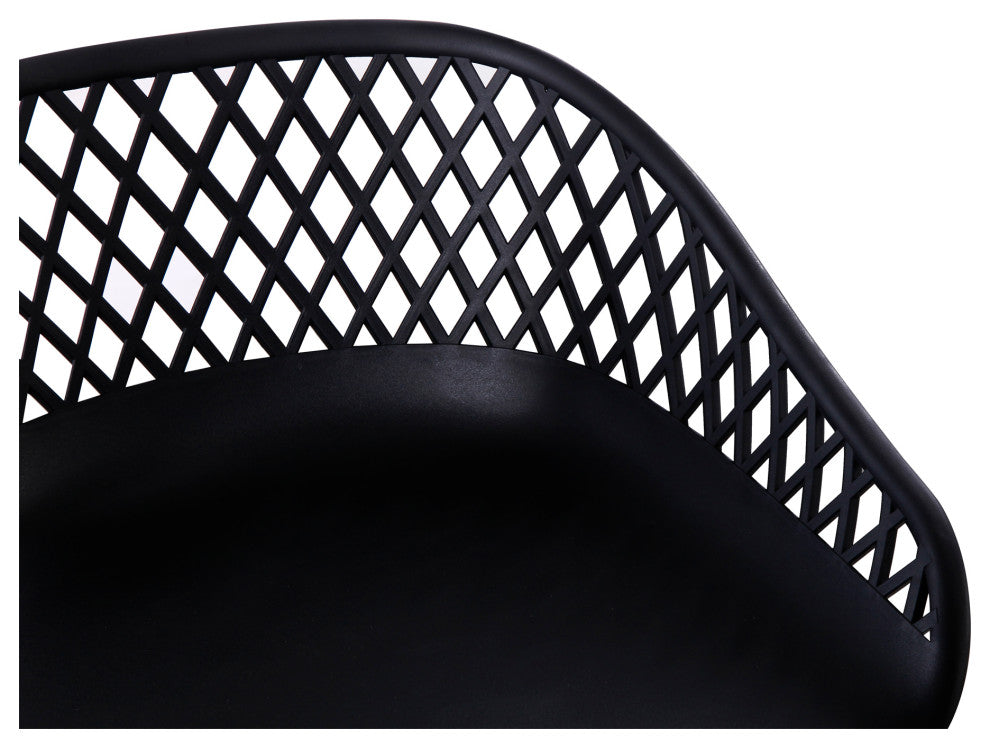 Contemporary Piazza Outdoor Barstool Black - M2 - Black