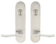Waterfall Lever, Tubular Entry Double Cylinder, Satin Stainless Steel