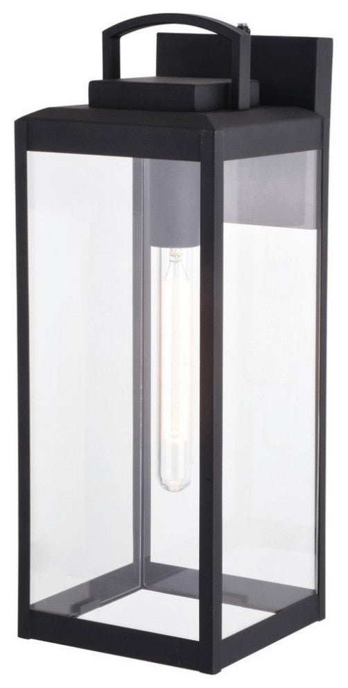 Kinzie 7-in. W Outdoor Wall Light Textured Black