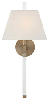 Crystorama Renee 1-Light Sconce, Aged Brass