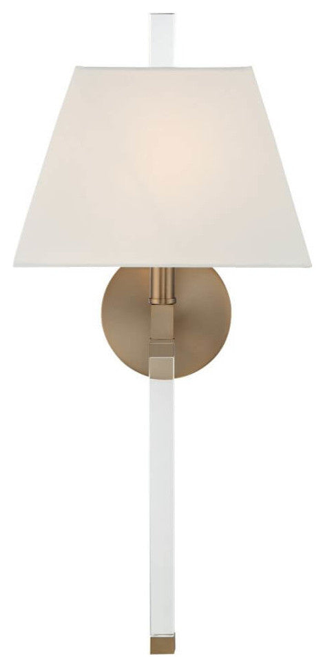 Crystorama Renee 1-Light Sconce, Aged Brass