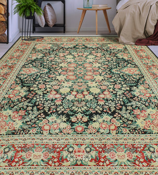 Pak-Persian Courtena Black/Red Rug, 8'0x10'1