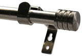 Adjustable Spire Curtain 5/8" Rod, 84"-120", Brushed Steel