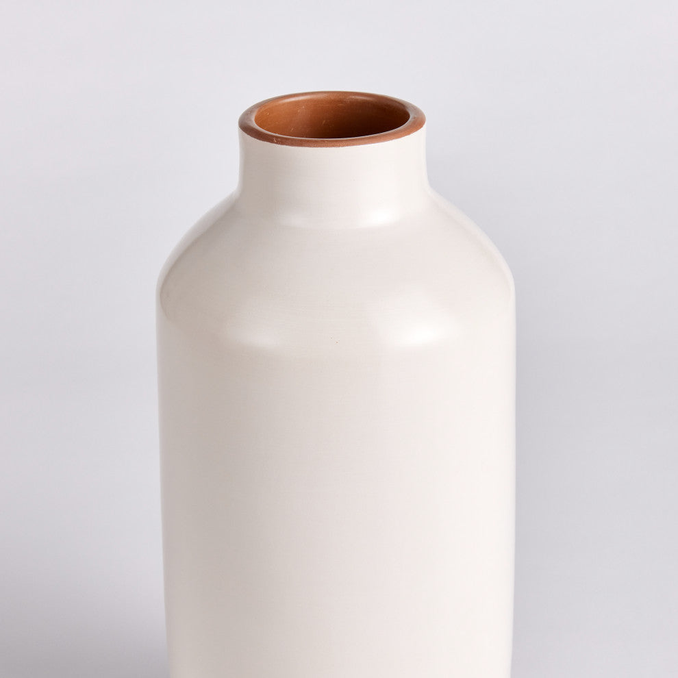 Lucela White Bottle Vase