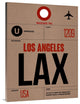 "LAX Los Angeles Luggage Tag 1" Fine Art Print