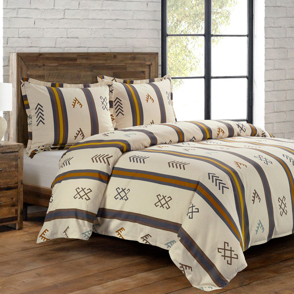 Toluca Canvas Comforter Set, 3 Piece, Queen