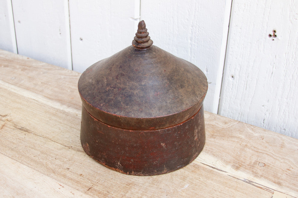 Charcoal Red Chanda Tikka Box