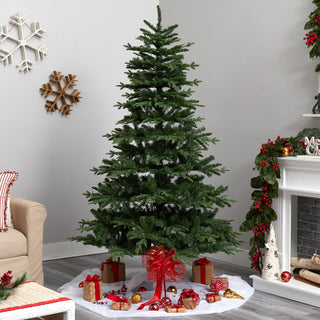 7' Montreal Spruce Artificial Christmas Tree With 650 Warm White LED Lights