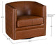 Madison Park Capstone Tufted Barrel Swivel Chair, Brown