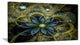 "Light Fractal Flower and Butterfly" Digital Floral Canvas Print, 32"x16"