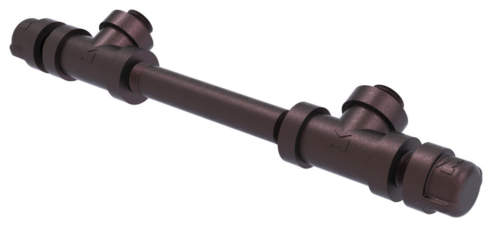 Pipeline 7" Overall Cabinet Pull, Antique Bronze