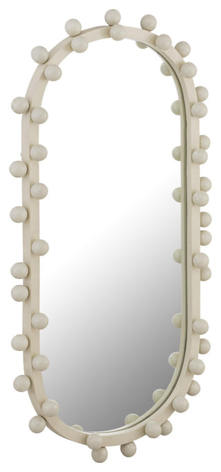Bubbles Ivory Oval Wall Mirror