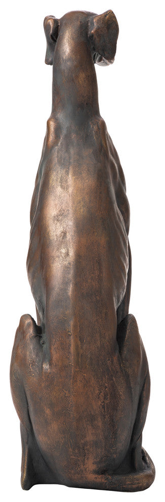 30.25"H MGO Sitting Greyhound Dog Statue